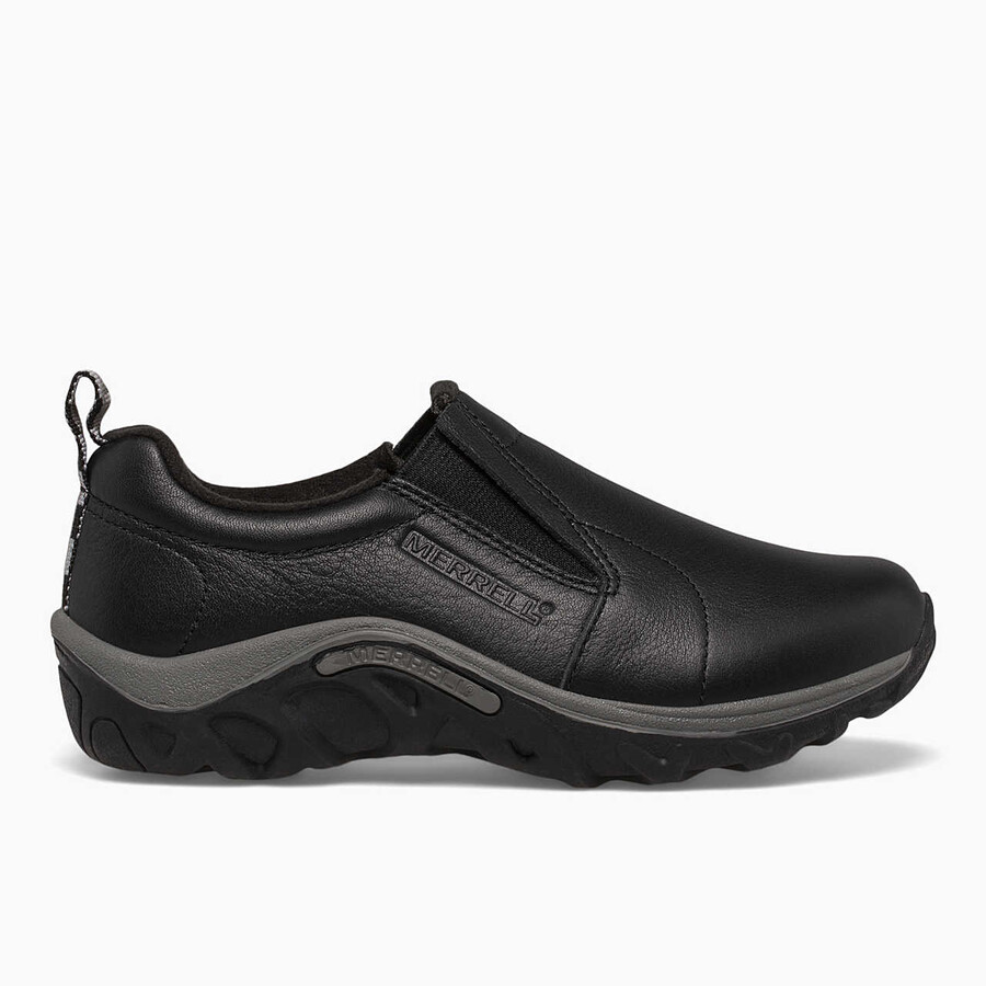 big kid - jungle moc leather - instappers zwart