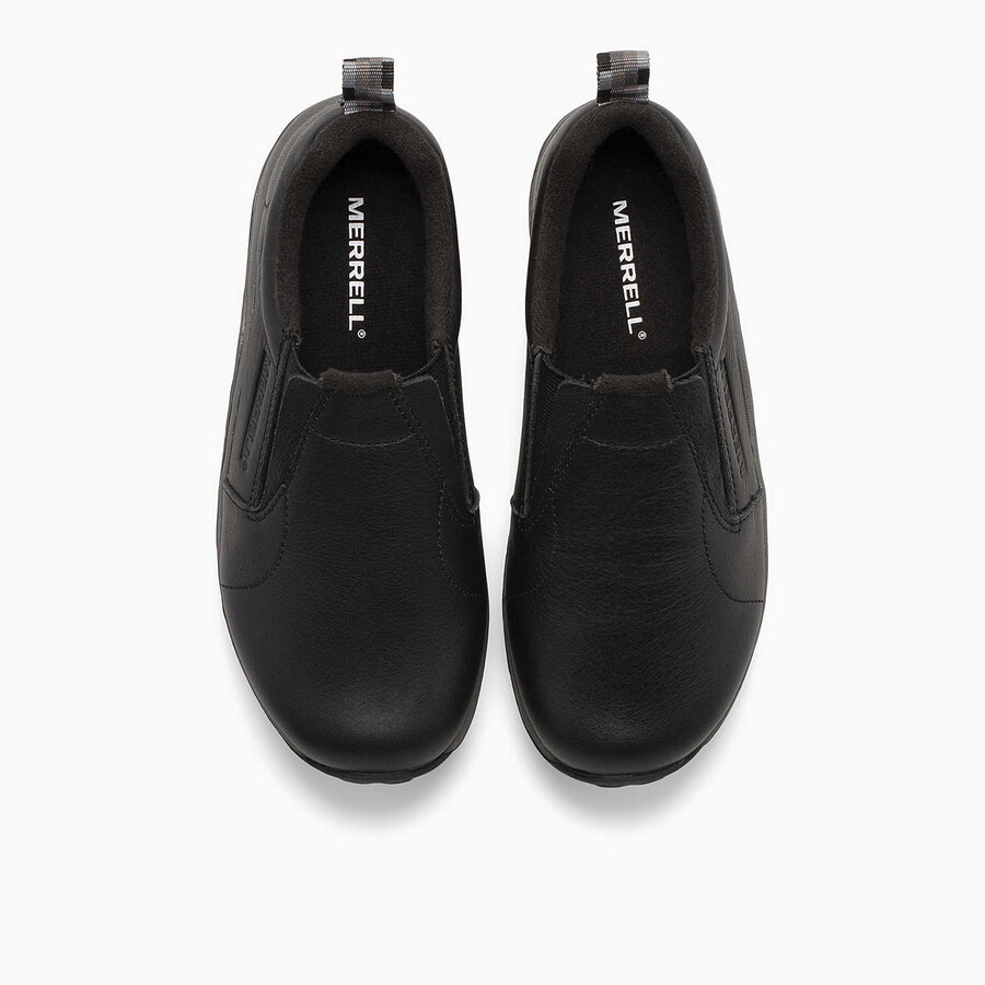 big kid - jungle moc leather - instappers zwart