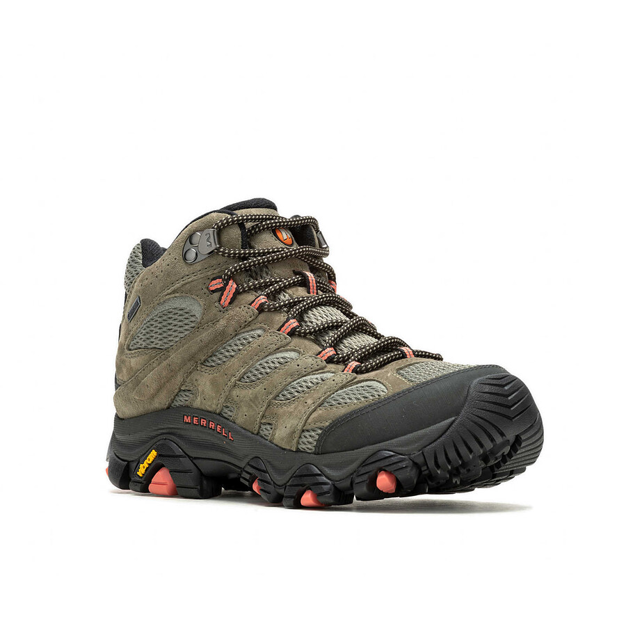 moab 3 mid gore-tex wandelschoenen voor dames olijfgroen