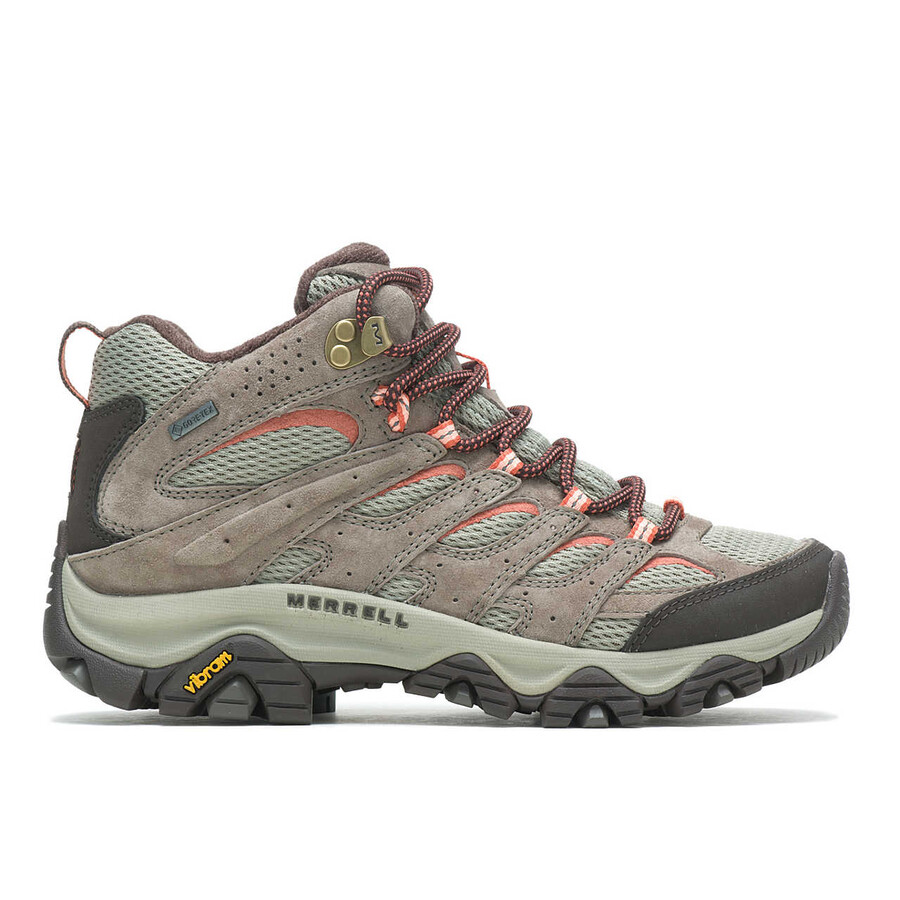 moab 3 mid gore-tex wandelschoenen voor dames met elastisch koord
