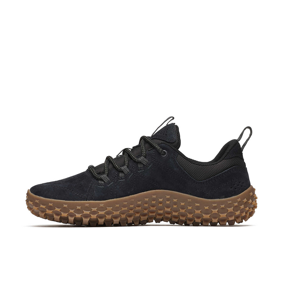 shop de wrapt barefoot walking boots voor dames in zwartrubber.