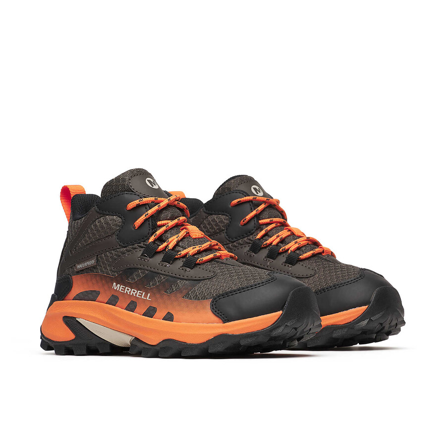 kinderschoenen - moab speed 2 mid waterdicht - athletics bk gunsmokeoranje