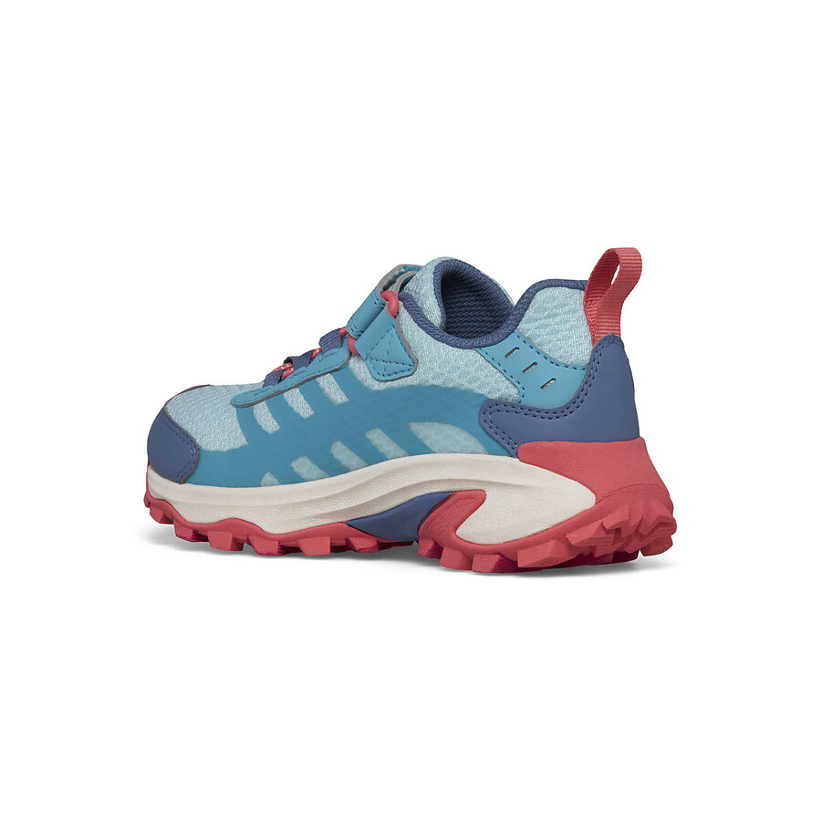 big kid moab speed 2 low ac waterdichte schoenen - zwart turkooiskoraal
