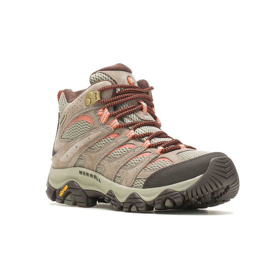 dames moab 3 mid waterdichte wandelschoenen met elastisch koord