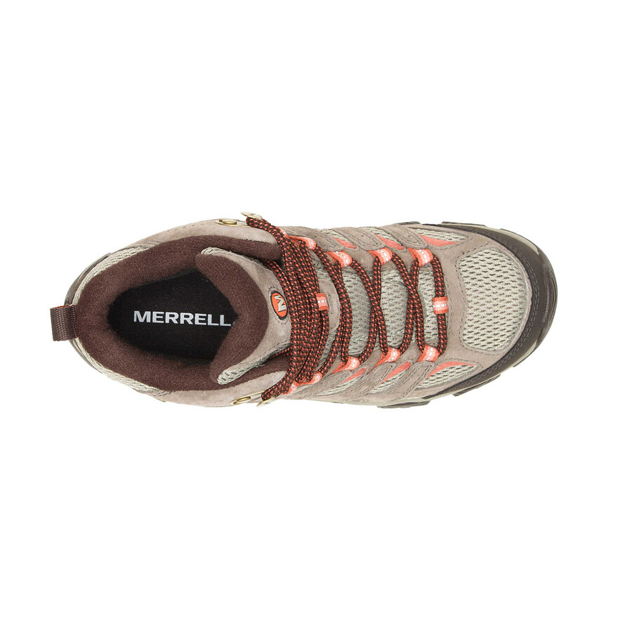 dames moab 3 mid waterdichte wandelschoenen met elastisch koord