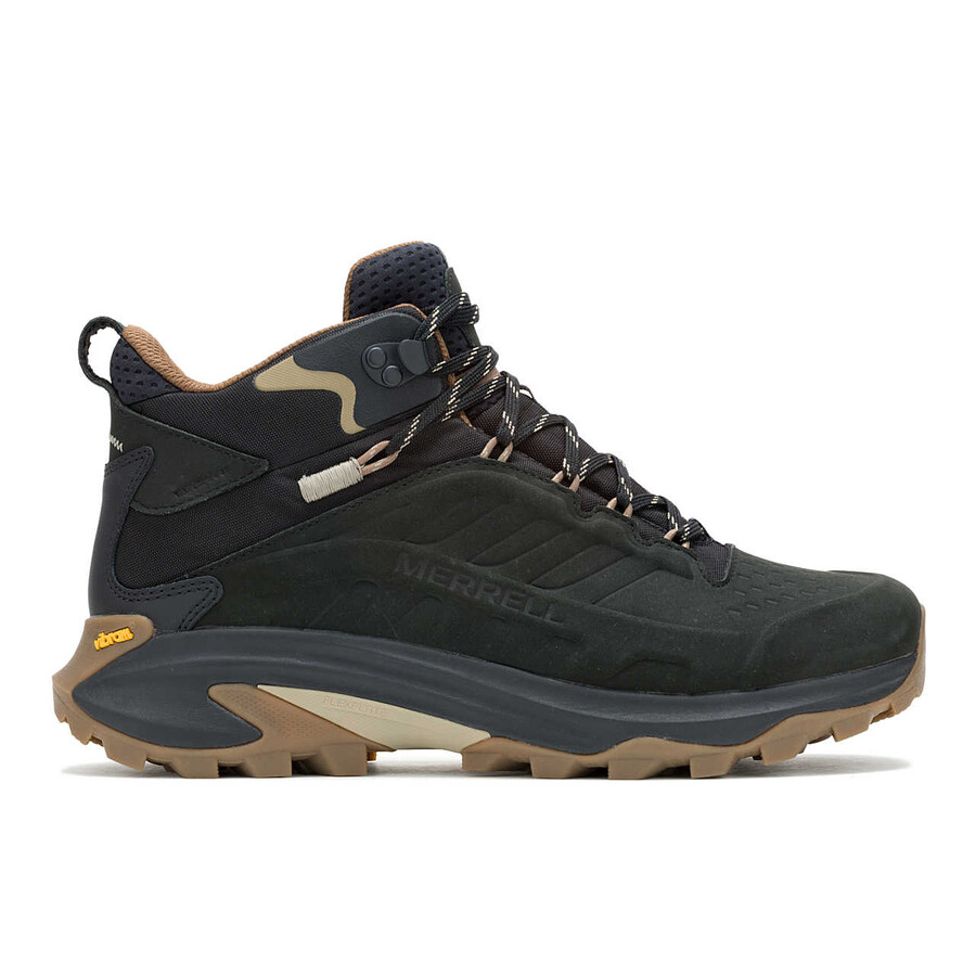 moab speed 2 leren halfhoge waterdichte wandelschoenen zwart