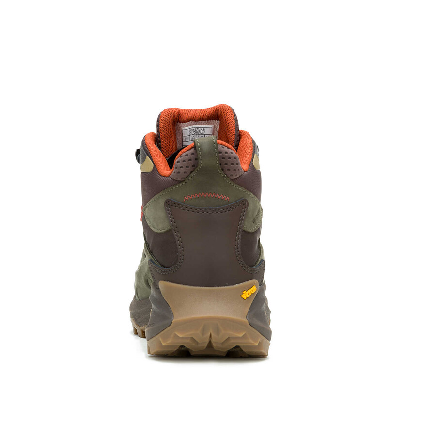 moab speed 2 leren halfhoge waterdichte wandelschoenen in olijfgroen