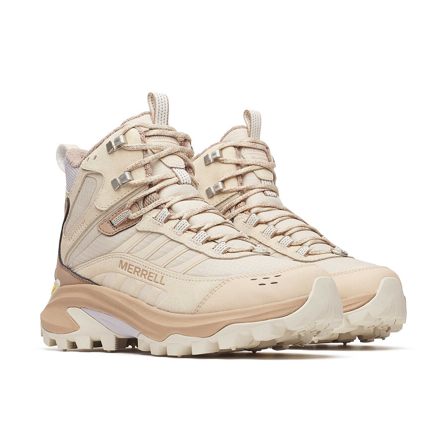 dames moab speed 2 thermo mid waterdichte winterwandelschoenen nougat