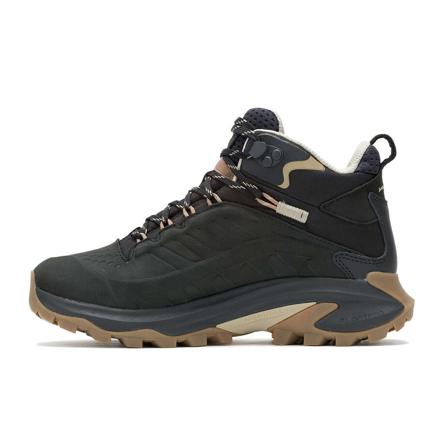 dames moab speed 2 leren halfhoge wp wandelschoenen zwart