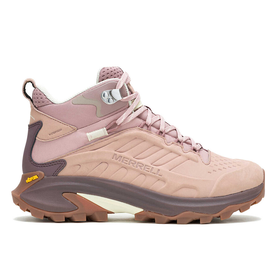 dames moab speed 2 leren halfhoge wp wandelschoenen adobe rose