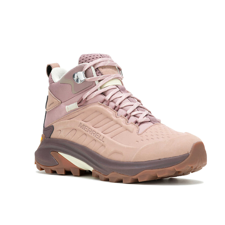 dames moab speed 2 leren halfhoge wp wandelschoenen adobe rose