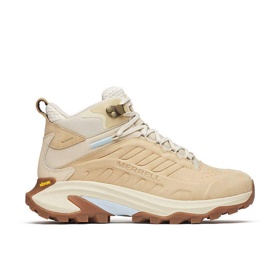 dames moab speed 2 leren halfhoge wp wandelschoenen latte