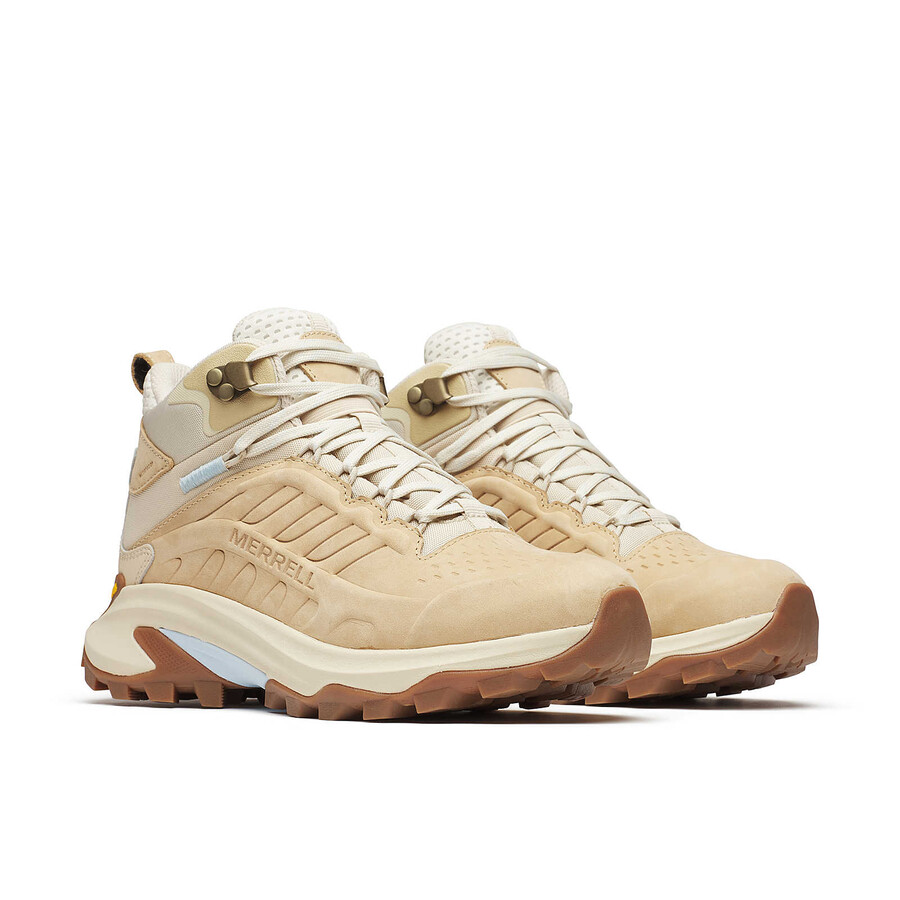 dames moab speed 2 leren halfhoge wp wandelschoenen latte