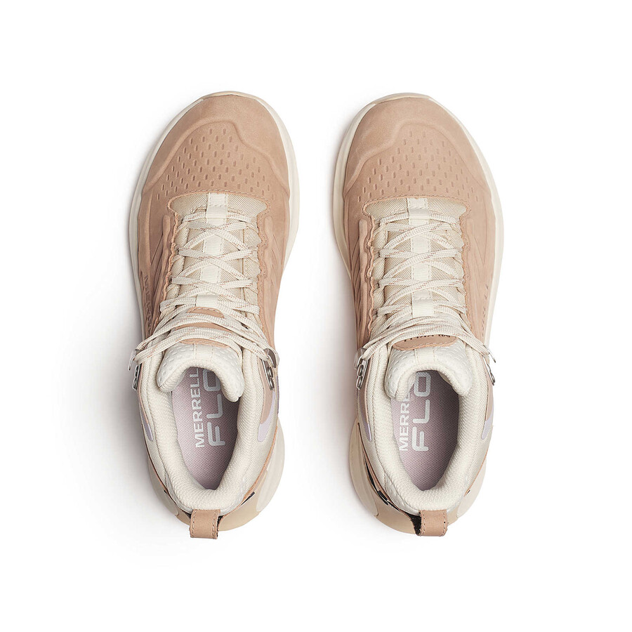 dames moab speed 2 leren halfhoge wp wandelschoenen in hazelnootkleur