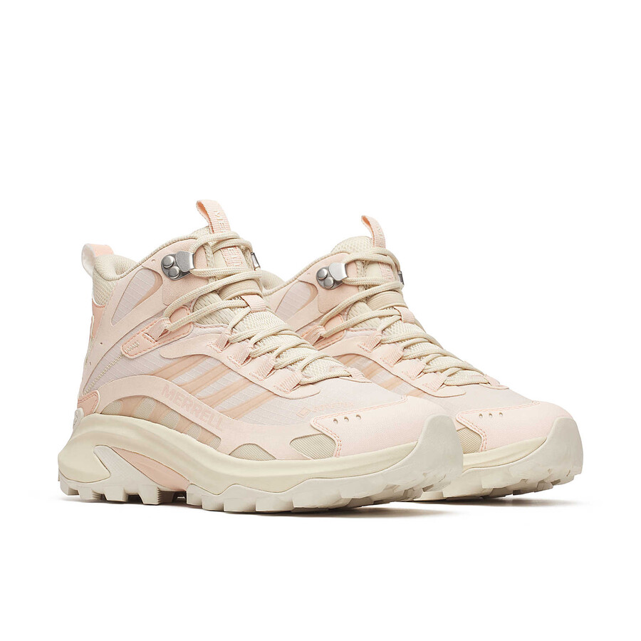 moab speed 2 mid gore-tex wandelschoenen voor dames in de kleur pink salt