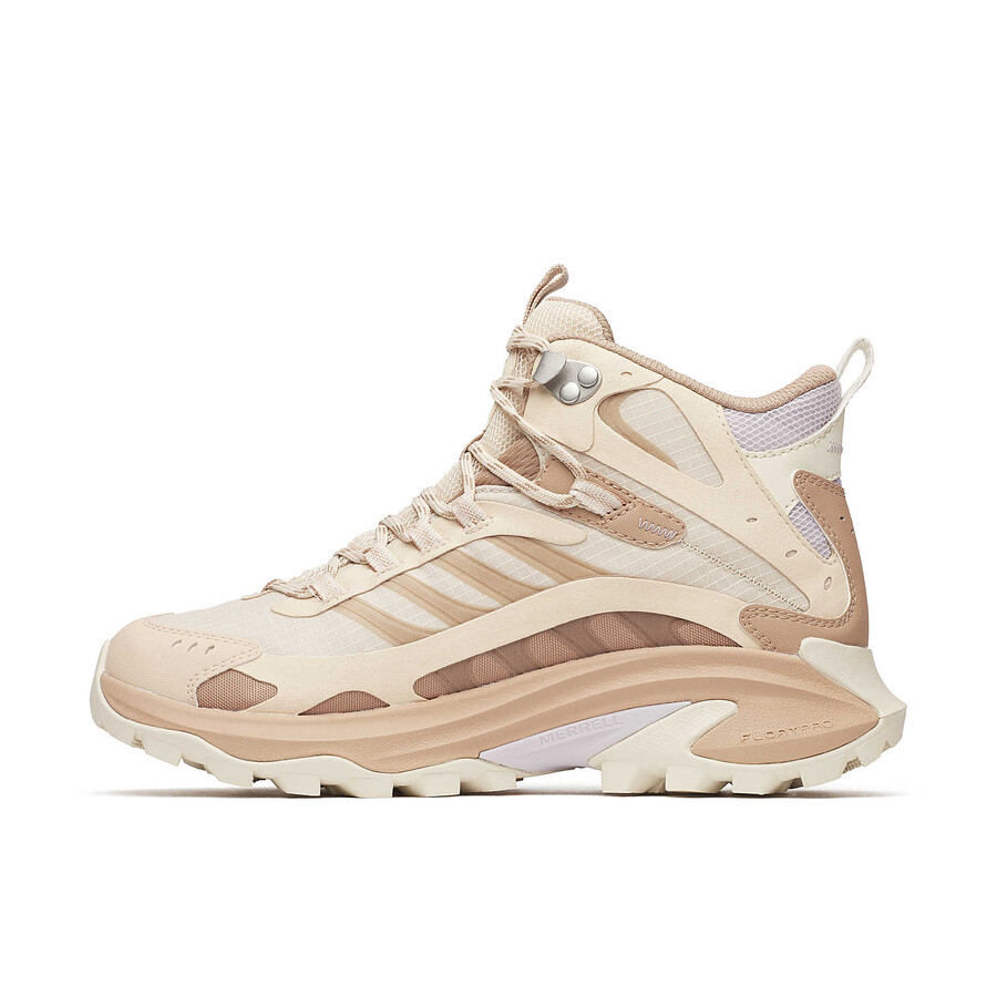 moab speed 2 mid gore-tex wandelschoenen voor dames in de kleur nougat