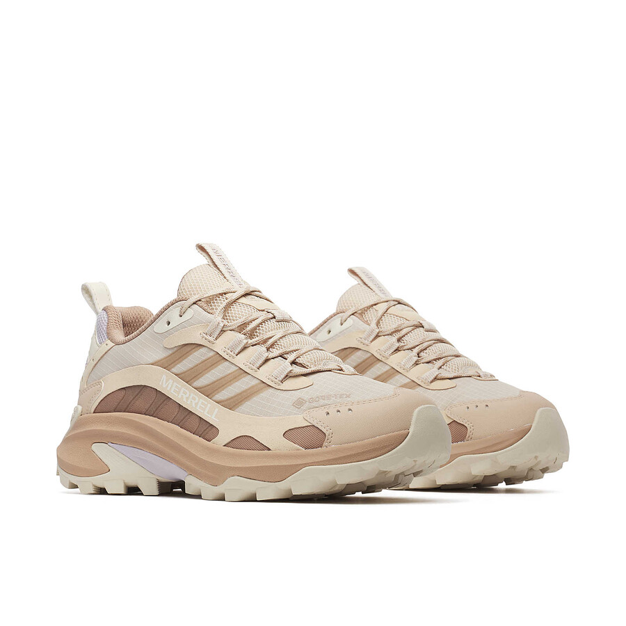 moab speed 2 gore-tex wandelschoenen voor dames in de kleur nougat