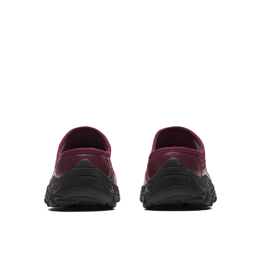 unisex moab 2 slide leren geweven 1trl casual instappers in donker kersenrood
