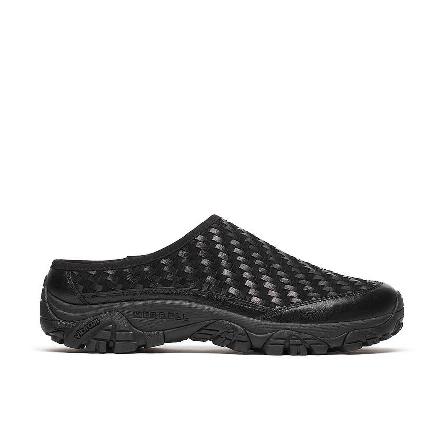 unisex moab 2 slide leren geweven 1trl casual instappers zwart
