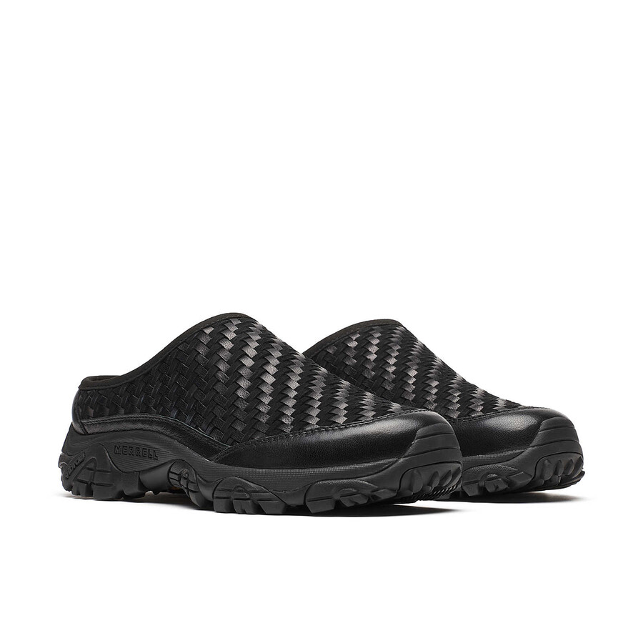 unisex moab 2 slide leren geweven 1trl casual instappers zwart