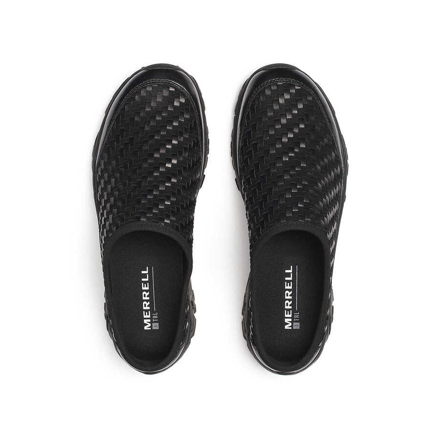 unisex moab 2 slide leren geweven 1trl casual instappers zwart