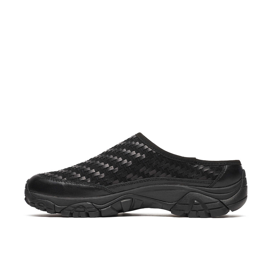 unisex moab 2 slide leren geweven 1trl casual instappers zwart
