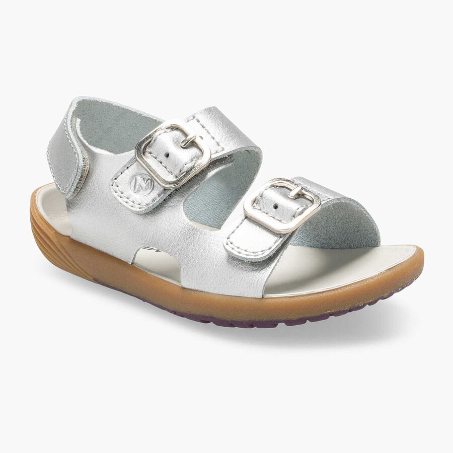 little kid - bare steps sandal - waterschoenen zilver