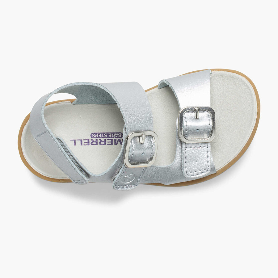 little kid - bare steps sandal - waterschoenen zilver
