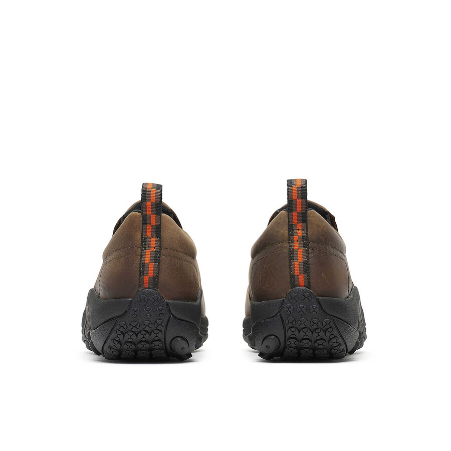 koop heren jungle moc leren schoenen met composiet neus in de kleur espresso.
