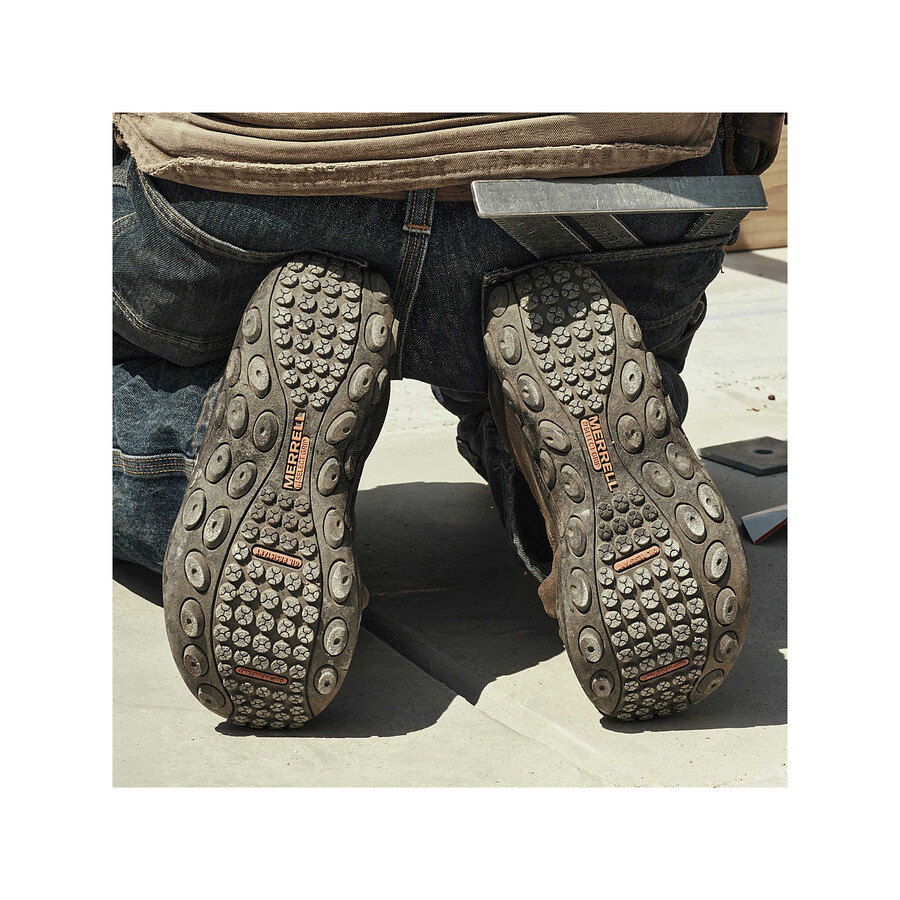 koop heren jungle moc leren schoenen met composiet neus in de kleur espresso.