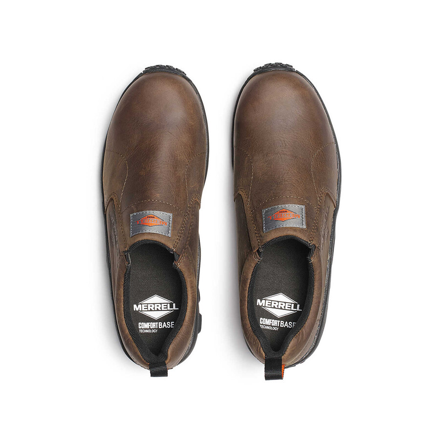 heren jungle moc leren sd veiligheidsschoenen met brede pasvorm espresso
