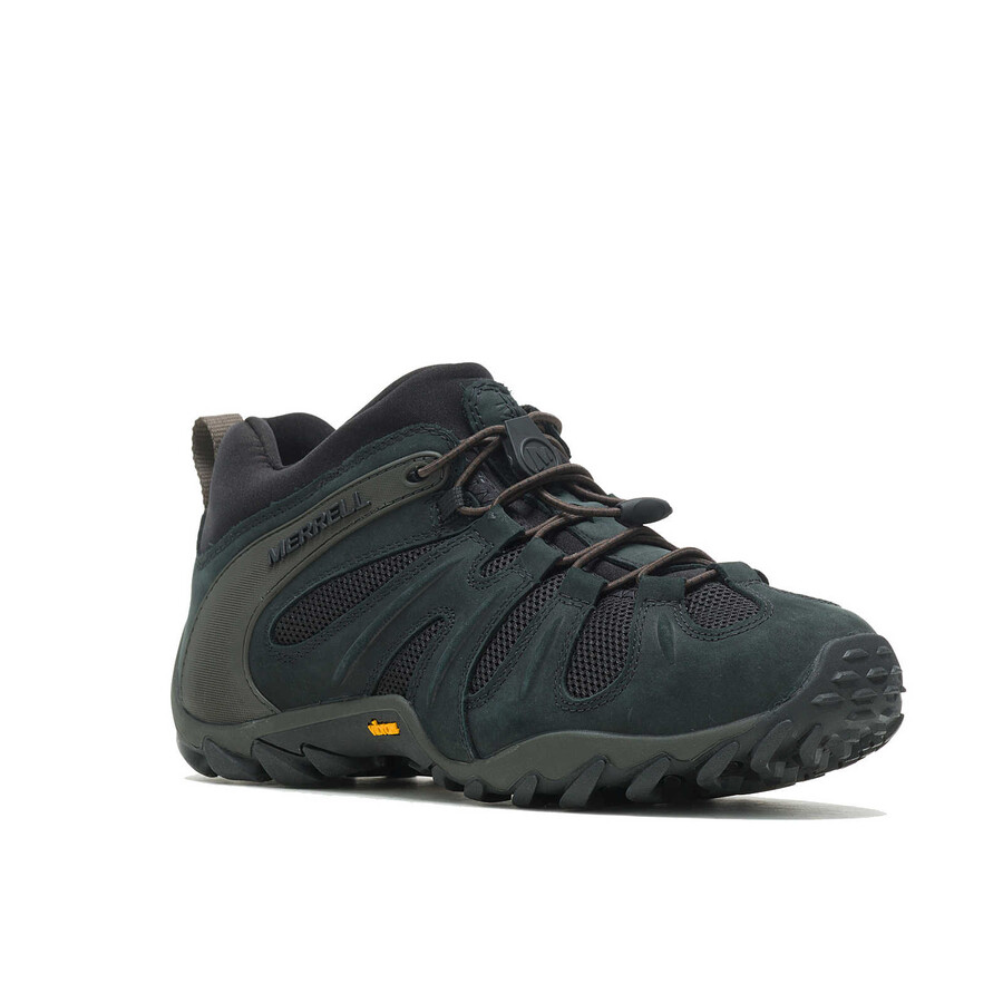 heren chameleon 8 stretch wandelschoenen zwart