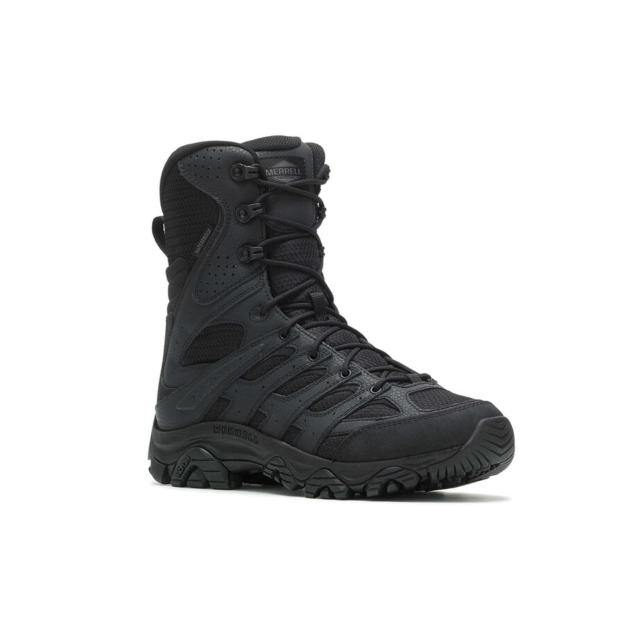 heren - moab 3 8 tactical zip waterdichte laarzen met brede pasvorm - zwart