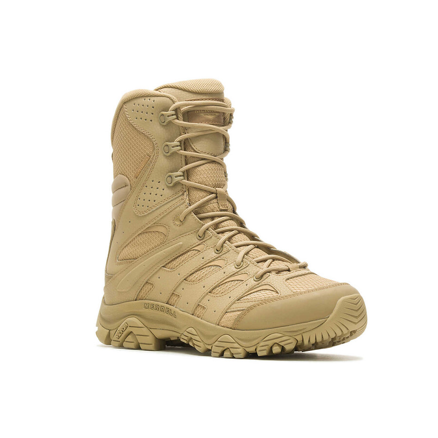 heren - moab 3 8 tactical zip waterdichte laarzen met brede pasvorm - donker coyote