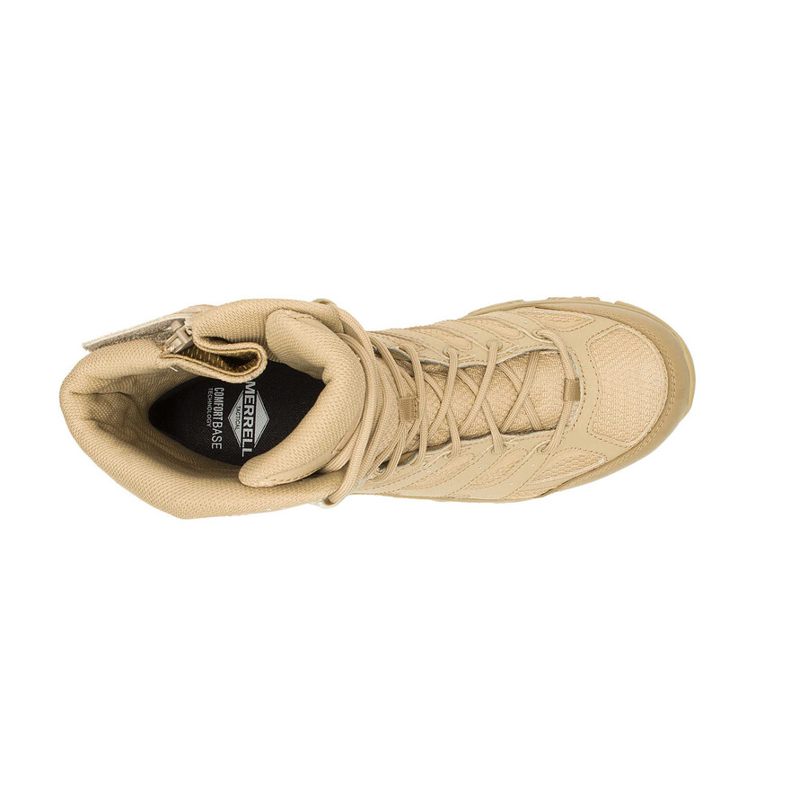 heren - moab 3 8 tactical zip waterdichte laarzen met brede pasvorm - donker coyote