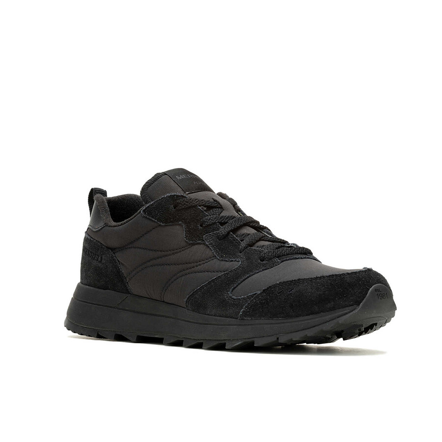 alpine 83 herensneaker sportieve casual sneakers volledig zwart.