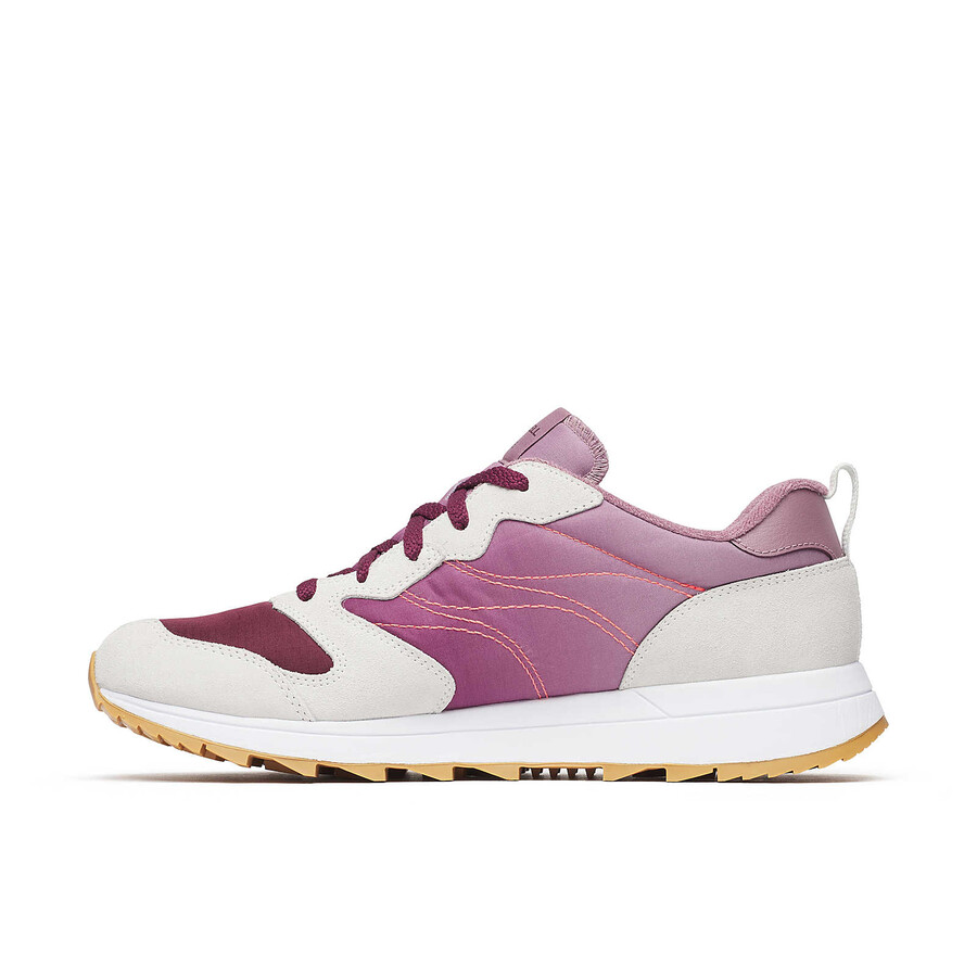 alpine 83 herensneaker sportieve casual sneakers in donker kersenrood.