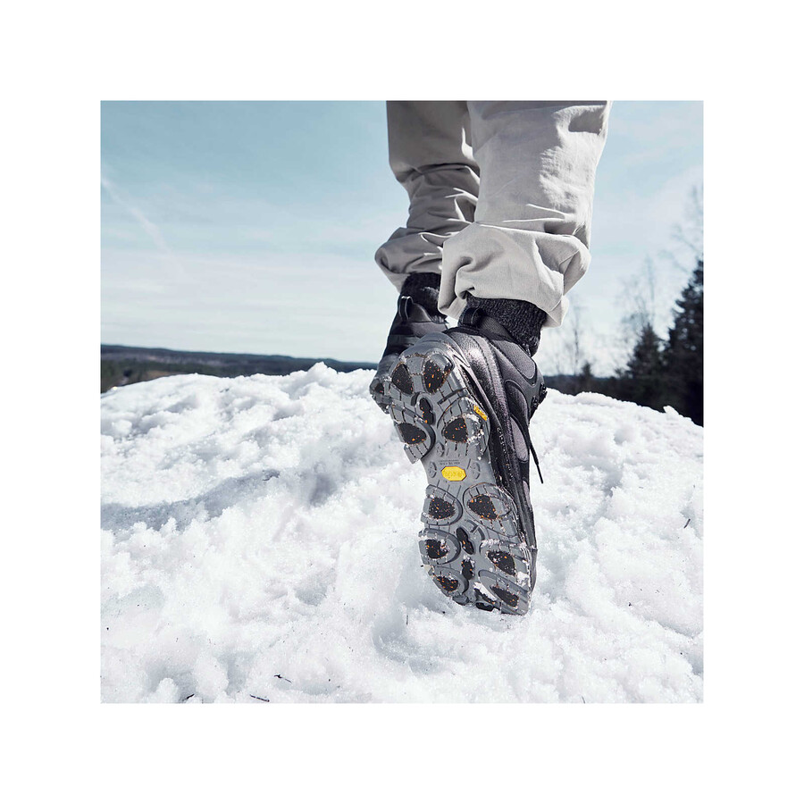 thermo snow grip mid waterdichte winterwandelschoenen voor heren donkergrijs