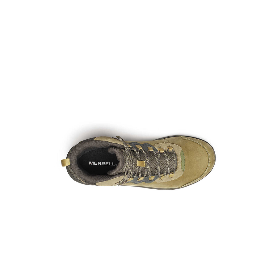 heren speed strike 2 leren thermo mid waterdichte winterwandelschoenen in de kleur grijs.