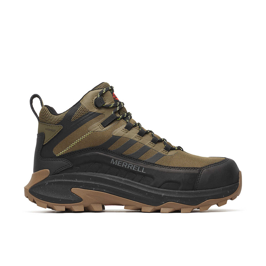 moab speed 2 fx mid waterdichte werkschoenen voor heren van koolstofvezel olijfgroen