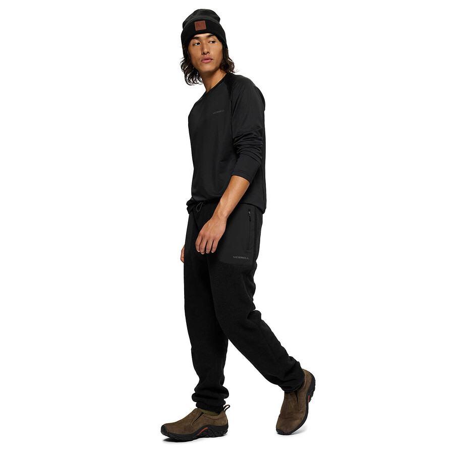 heren - jungle fleece joggingbroek - zwarte broek