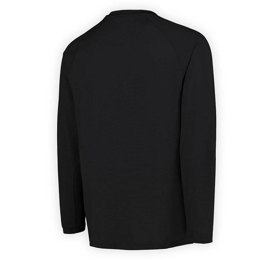 heren - technisch t-shirt met lange mouwen - zwarte lange mouwen