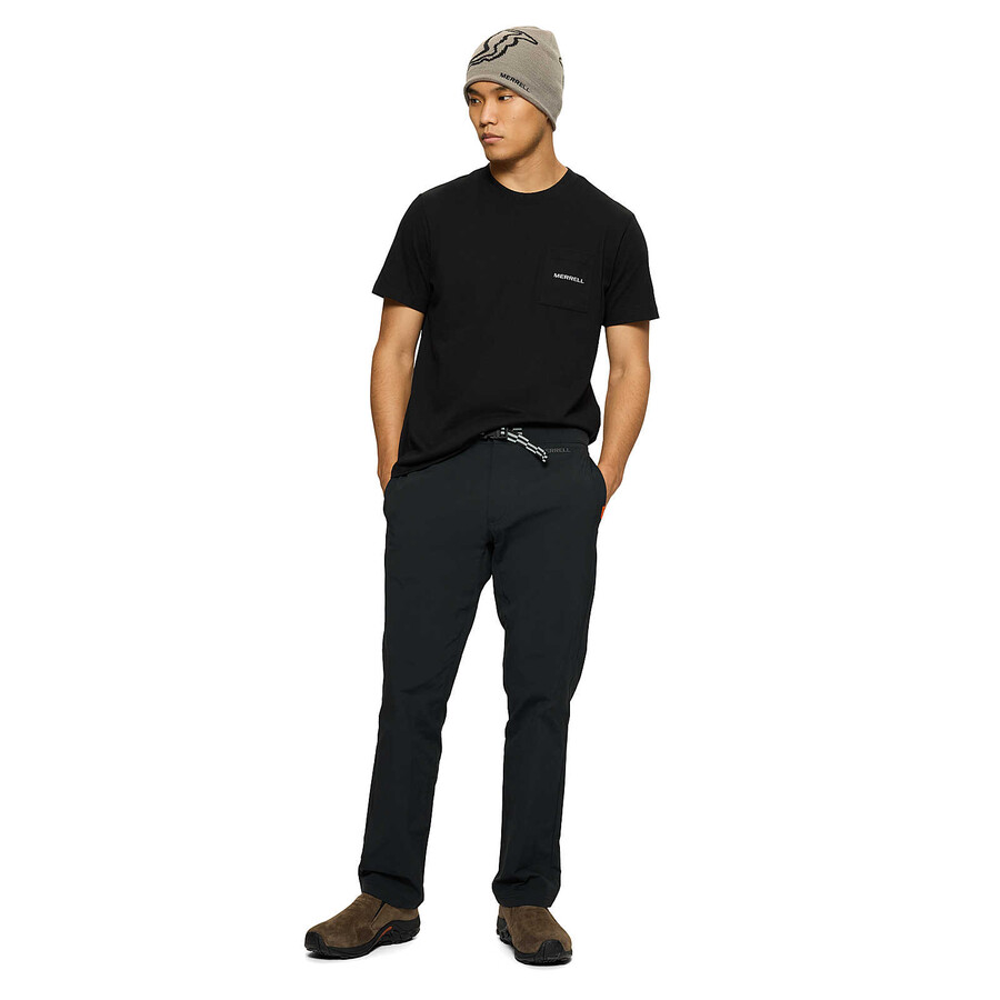 heren - relaxed t-shirt met zakje en korte mouwen - zwarte korte mouwen