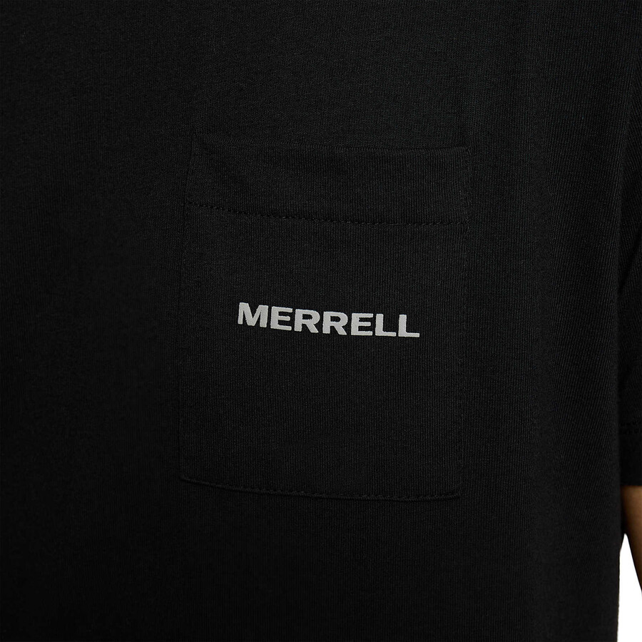 heren - relaxed t-shirt met zakje en korte mouwen - zwarte korte mouwen
