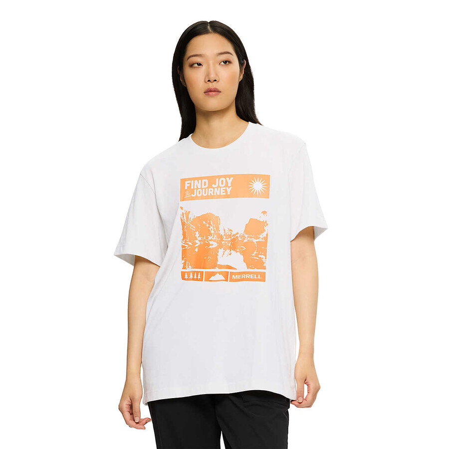 find joy graphic tee - wit met korte mouwen