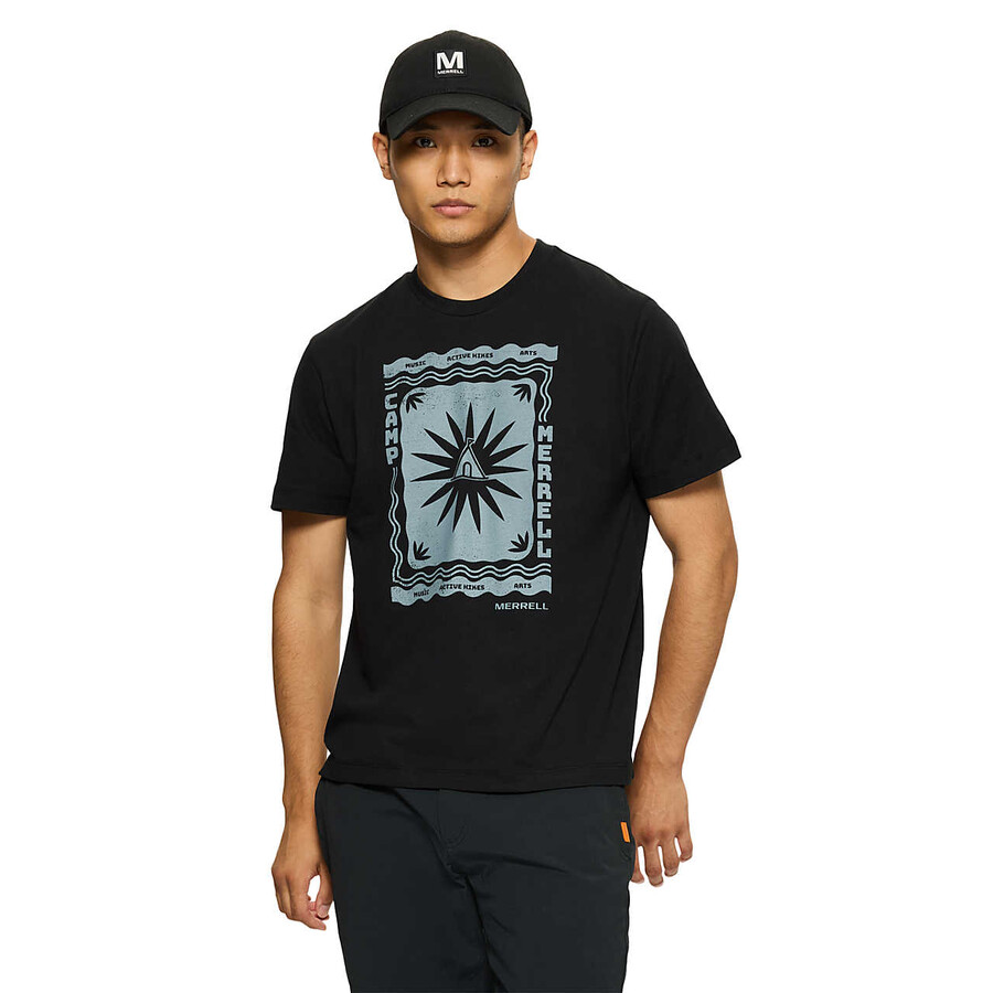 camp merrell grafisch t-shirt - korte mouwen zwart