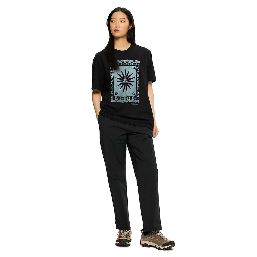 camp merrell grafisch t-shirt - korte mouwen zwart