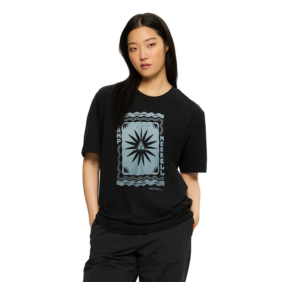 camp merrell grafisch t-shirt - korte mouwen zwart