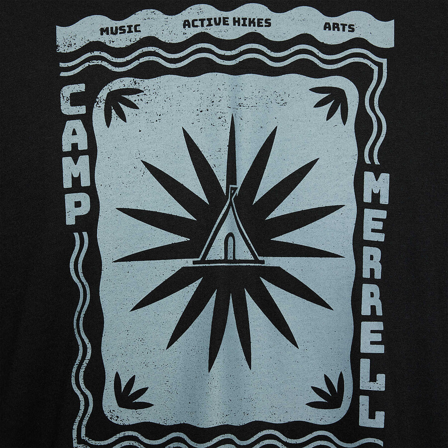 camp merrell grafisch t-shirt - korte mouwen zwart