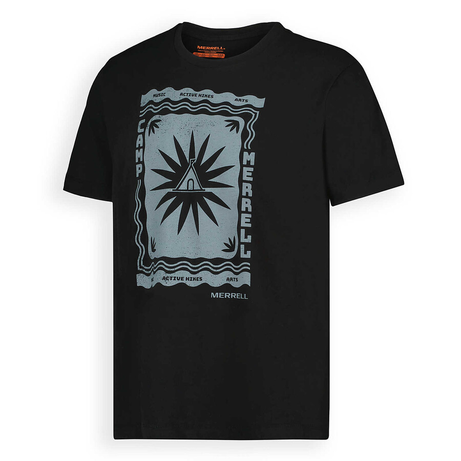 camp merrell grafisch t-shirt - korte mouwen zwart
